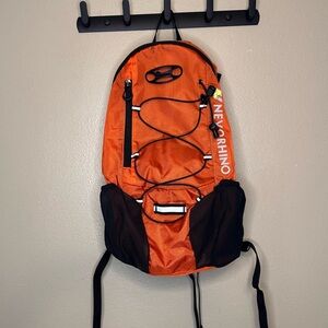 NEVO RHINO Orange/Black Hydration Backpack BLADDER & STRAW NOT INCLUDED